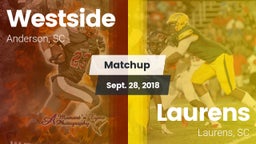Matchup: Westside vs. Laurens  2018