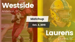 Matchup: Westside vs. Laurens  2019
