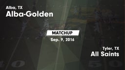 Matchup: Alba-Golden vs. All Saints  2016