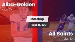 Matchup: Alba-Golden vs. All Saints  2017