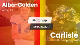 Matchup: Alba-Golden vs. Carlisle  2017