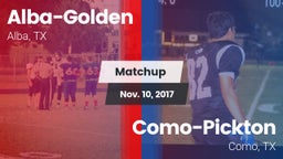 Matchup: Alba-Golden vs. Como-Pickton  2017
