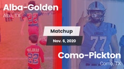 Matchup: Alba-Golden vs. Como-Pickton  2020