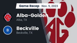 Recap: Alba-Golden  vs. Beckville  2023