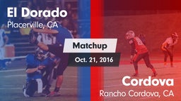 Matchup: El Dorado vs. Cordova  2016