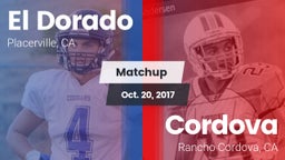 Matchup: El Dorado vs. Cordova  2017
