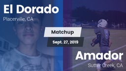 Matchup: El Dorado vs. Amador  2019