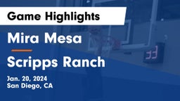 Mira Mesa  vs Scripps Ranch  Game Highlights - Jan. 20, 2024