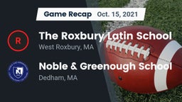 Recap: The Roxbury Latin School vs. Noble & Greenough School 2021