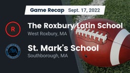 Recap: The Roxbury Latin School vs. St. Mark's School 2022