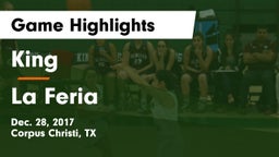 King  vs La Feria  Game Highlights - Dec. 28, 2017