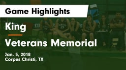 King  vs Veterans Memorial Game Highlights - Jan. 5, 2018