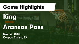 King  vs Aransas Pass  Game Highlights - Nov. 6, 2018