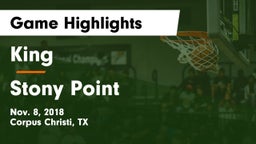 King  vs Stony Point  Game Highlights - Nov. 8, 2018