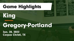 King  vs Gregory-Portland  Game Highlights - Jan. 28, 2022