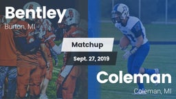 Matchup: Bentley  vs. Coleman  2019