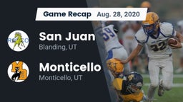 Recap: San Juan  vs. Monticello  2020