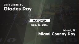 Matchup: Glades Day vs. Miami Country Day  2016