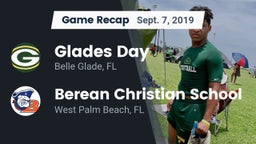 Recap: Glades Day  vs. Berean Christian School 2019