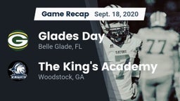Recap: Glades Day  vs. The King's Academy 2020
