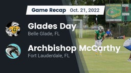Recap: Glades Day  vs. Archbishop McCarthy  2022