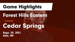 Forest Hills Eastern  vs Cedar Springs Game Highlights - Sept. 29, 2021