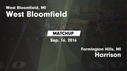Matchup: West Bloomfield vs. Harrison  2016