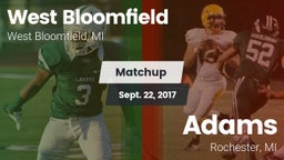 Matchup: West Bloomfield vs. Adams  2017