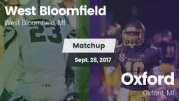 Matchup: West Bloomfield vs. Oxford  2017