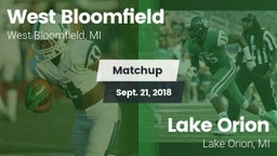 Matchup: West Bloomfield vs. Lake Orion  2018