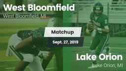 Matchup: West Bloomfield vs. Lake Orion  2019