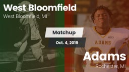 Matchup: West Bloomfield vs. Adams  2019