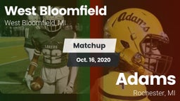 Matchup: West Bloomfield vs. Adams  2020