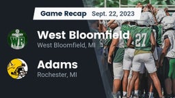 Recap: West Bloomfield  vs. Adams  2023