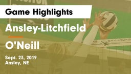 Ansley-Litchfield  vs O'Neill  Game Highlights - Sept. 23, 2019