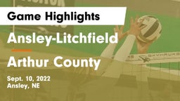 Ansley-Litchfield  vs Arthur County  Game Highlights - Sept. 10, 2022