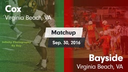 Matchup: Cox vs. Bayside  2016