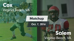 Matchup: Cox vs. Salem  2016