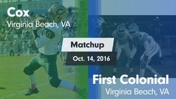 Matchup: Cox vs. First Colonial  2016