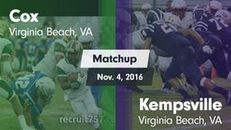 Matchup: Cox vs. Kempsville  2016