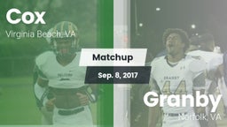 Matchup: Cox vs. Granby  2017