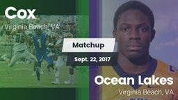 Matchup: Cox vs. Ocean Lakes  2017