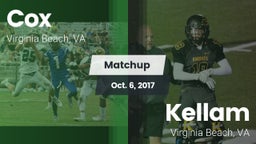 Matchup: Cox vs. Kellam  2017