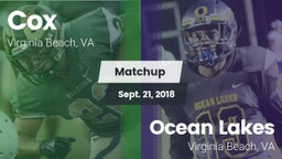Matchup: Cox vs. Ocean Lakes  2018