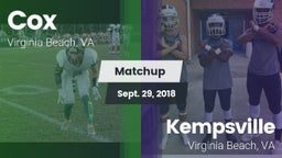 Matchup: Cox vs. Kempsville  2018