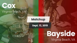 Matchup: Cox vs. Bayside  2019