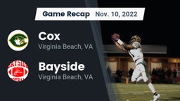 Recap: Cox  vs. Bayside  2022