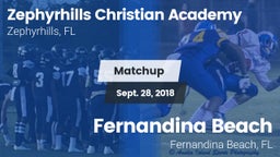 Matchup: Zephyrhills Christia vs. Fernandina Beach  2018
