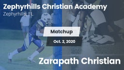 Matchup: Zephyrhills Christia vs. Zarapath Christian 2020