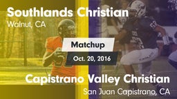 Matchup: Southlands Christian vs. Capistrano Valley Christian  2016